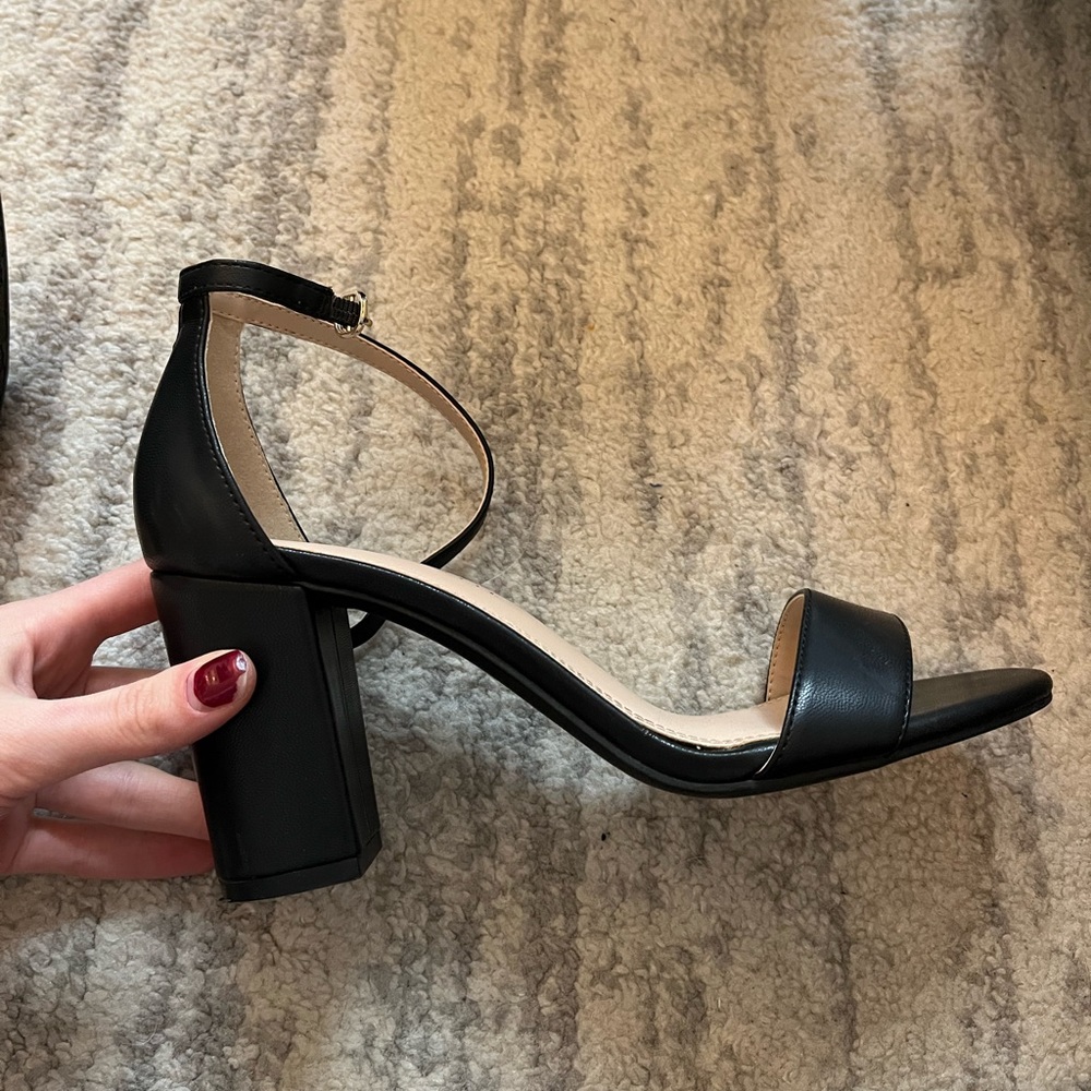 Kelly & Katie Black Block Heels
